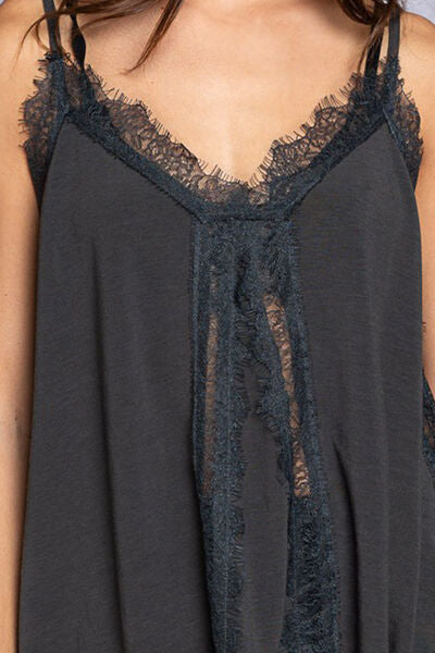 POL Lace Detail V-Neck Cami-2